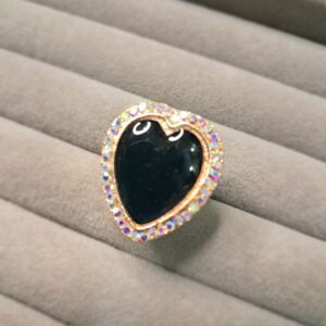 The Onyx Heart Statement Ring