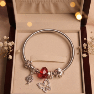 Regal Crown dangling Charm bracelet