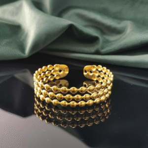 Premium beads studded anti-tarnish radiant gold Beaded Cuff