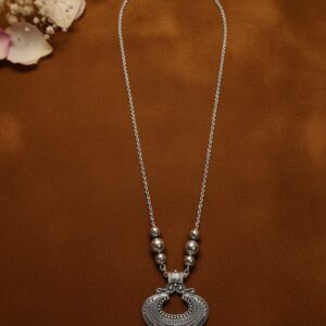 The 'Dilkash' Oxidized Heritage Heart Necklace