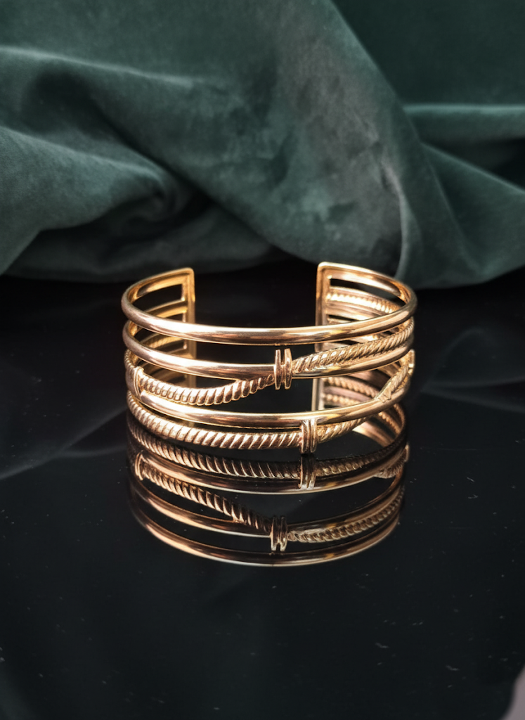 Twisted Rope Multi-Band Cuff anti-tarnish kada