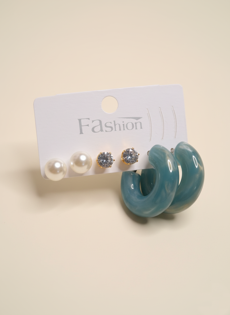 3-Pair statement Earrings CARD - Image 5