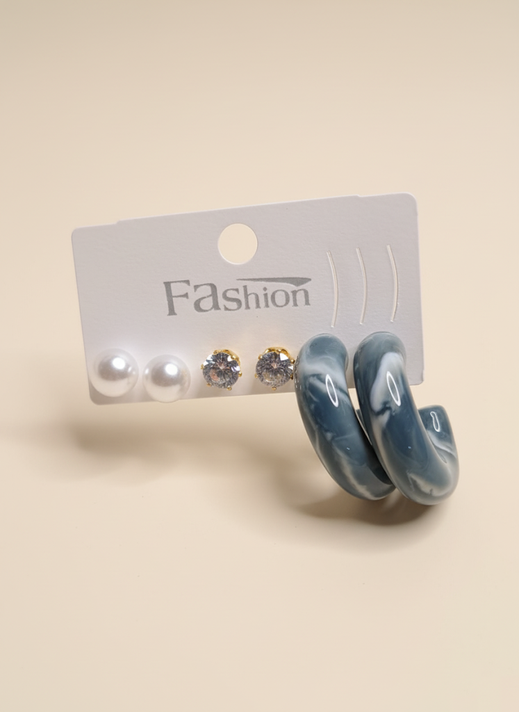 3-Pair statement Earrings CARD - Image 4