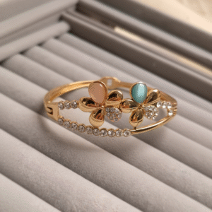 Gold-Tone Ad Hydro Crystal Flower Bracelet