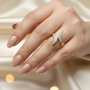 The "Crescent Embrace" Ring