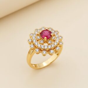 The Crimson Sunburst Delight Ring