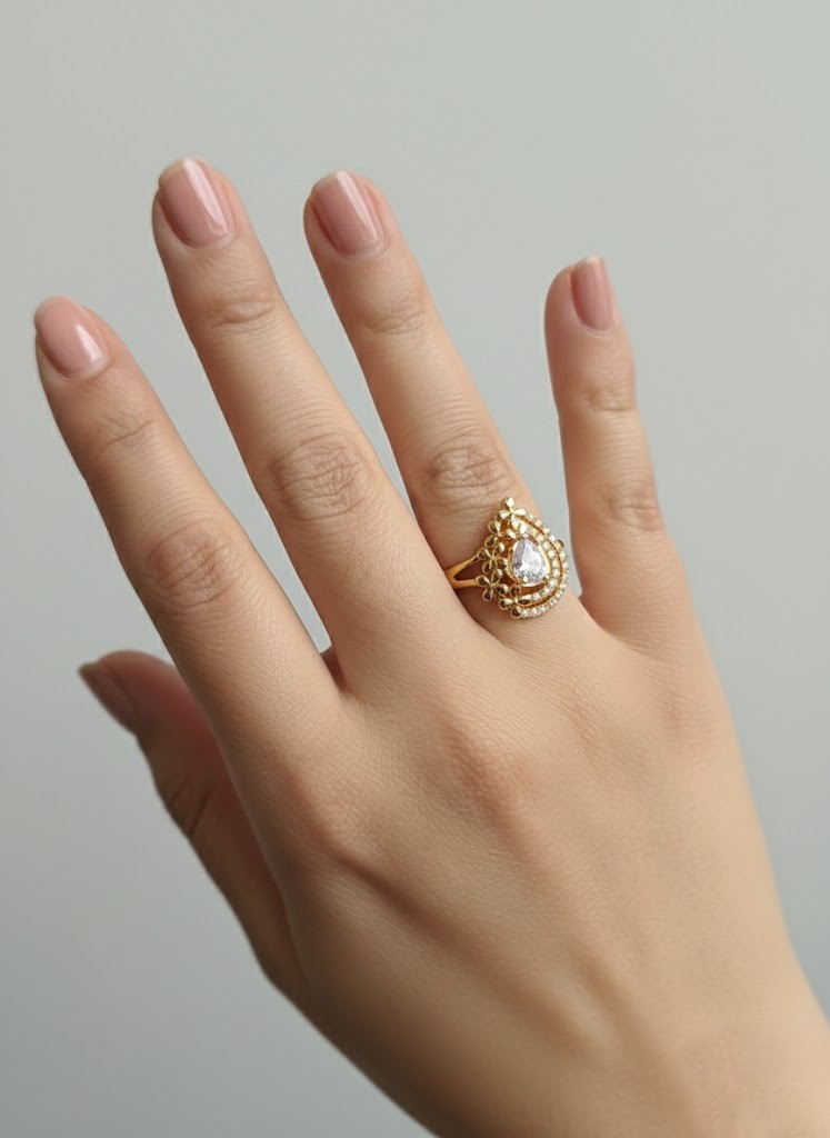 The Diamond Dewdrop Blossom Ring - Image 2