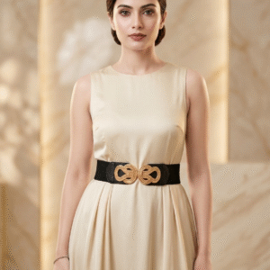 Gilded Helix Statement Belt for Women