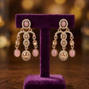 Rose Quartz Elegance Drop Earrings