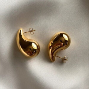 Liquid Gold-Plated Drop Studs