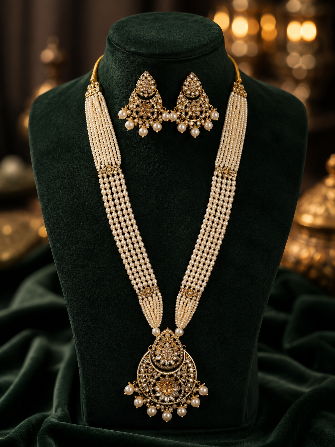 Premium Imperial Jadau Kundan Rani Haar Set