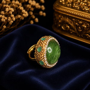 Bosphorus Ottoman Royal Green Cocktail Ring