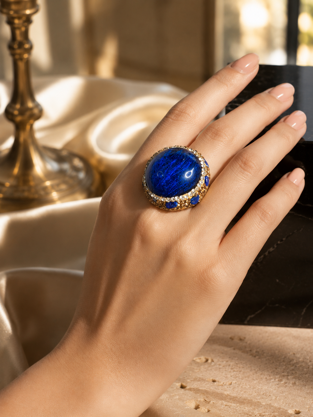 Bosphorus Sultanate Deep Blue Heirloom Ring - Image 3
