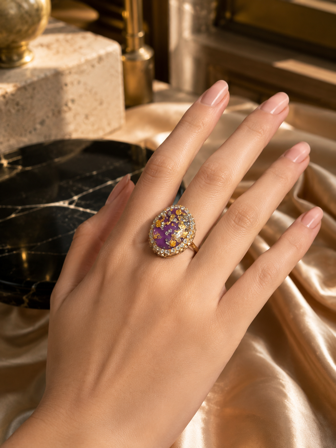 Bosphorus Ottoman Royal Violet Statement Ring - Image 2