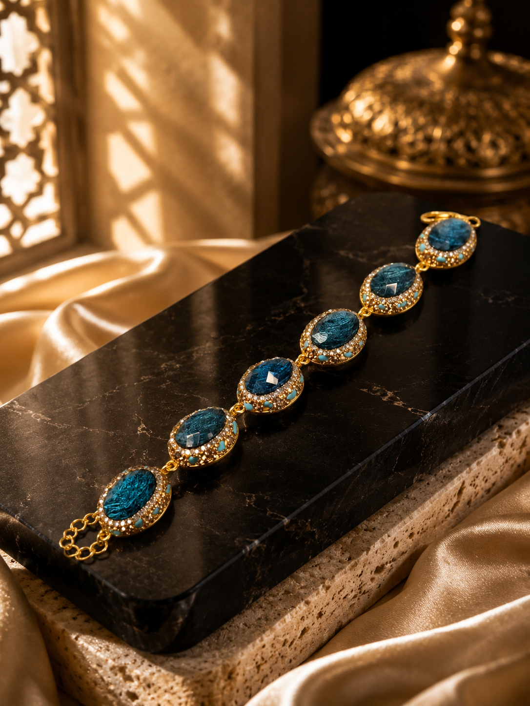 Sultan’s Aegean Blue Serpentine Link Bracelet