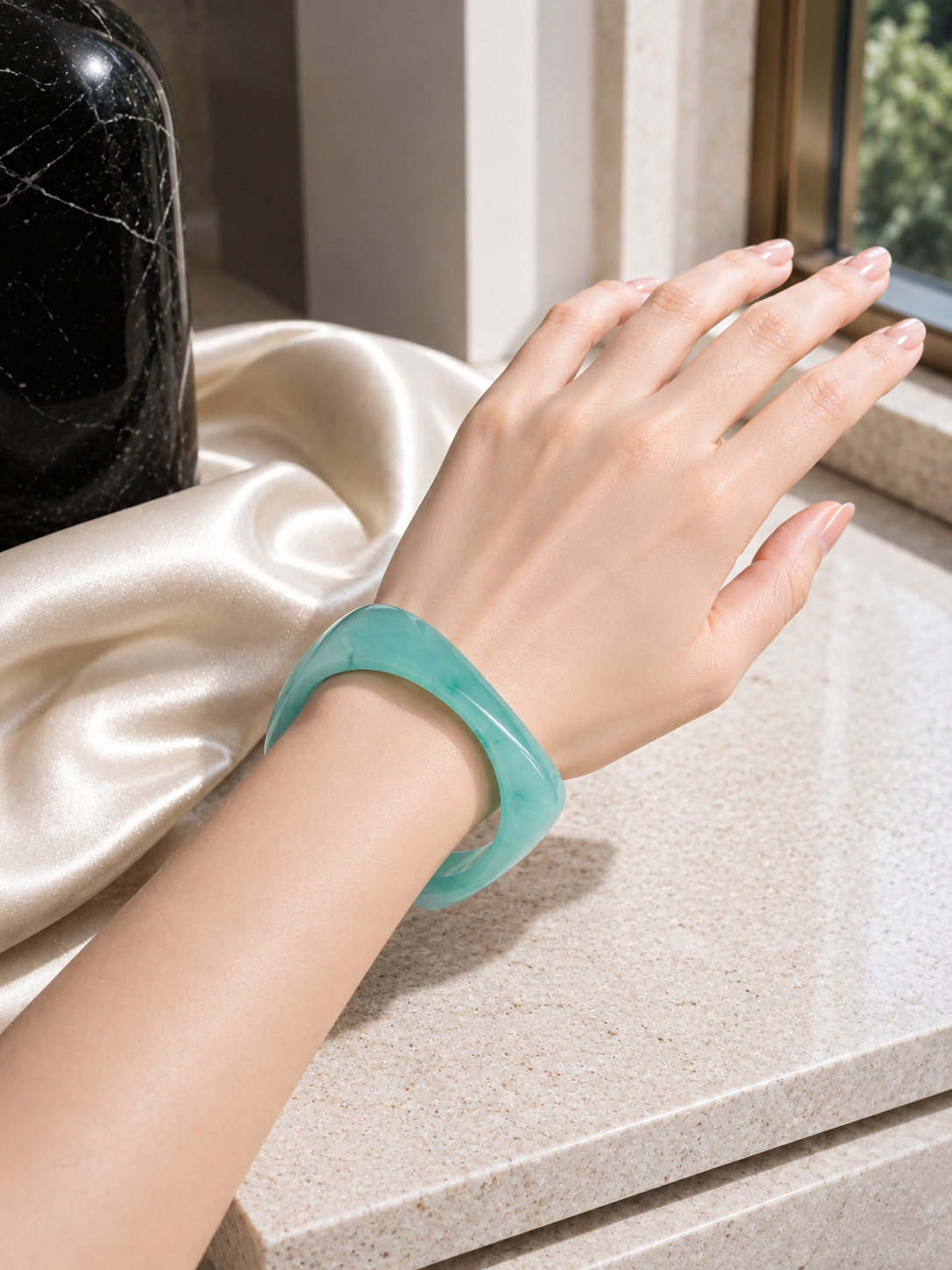 Istanbul Calm & Timeless Jade Resin Bracelet - Image 2