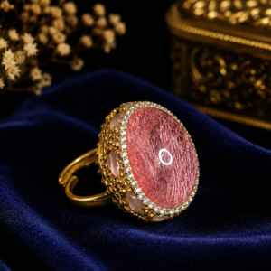 Bosphorus Ottoman Royal Pink Cocktail Ring