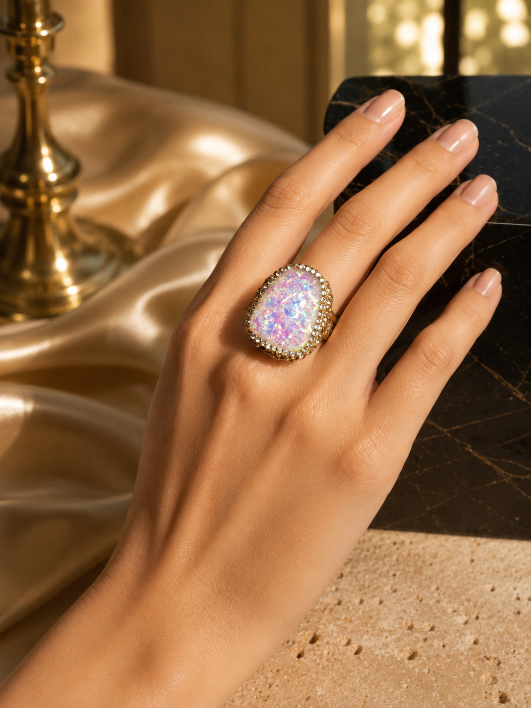 Bosphorus Sultanate Opal Cocktail Ring - Image 2