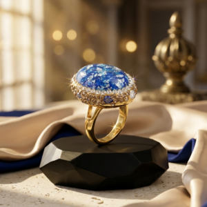 Bosphorus Sultanate Azure Starburst Cocktail Ring