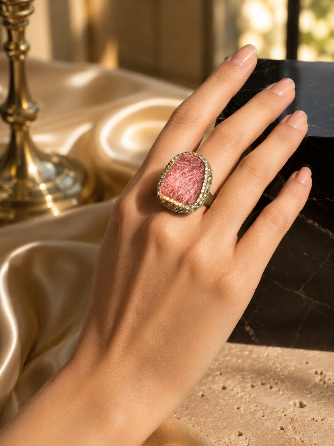 Bosphorus Rose Radiance Designer Ring - Image 2