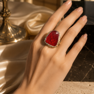 Bosphorus Passion Red Cocktail Ring