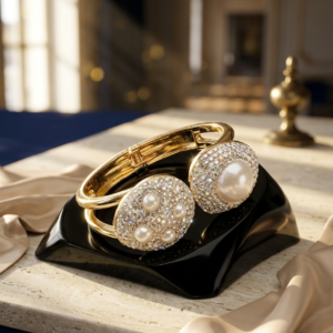 Sultan’s Crown Pearl & Crystal Constellation Cuff