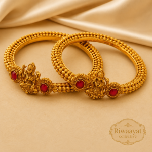 Temple jewelry Bangles Set (Maha Laxmi Bangles)