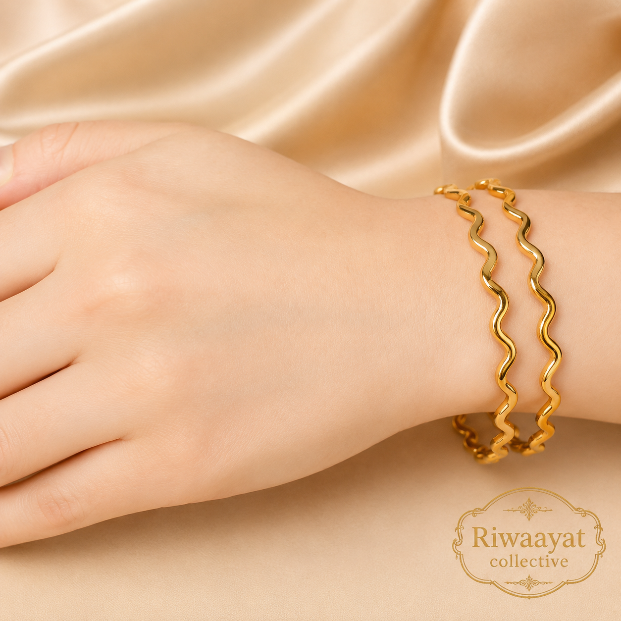 Aurelia Wave Bangles (from the Riwaayat Collective) - Image 2
