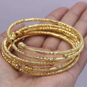 Dubai Gold Plated Open Bangle Bracelet Jewellery