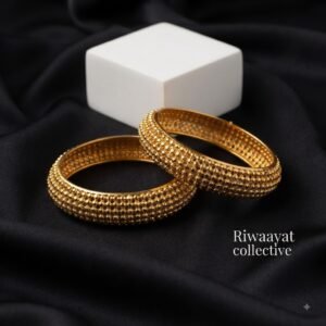 Sanskrit Royal Beaded Gold-Plated Kangan Pair