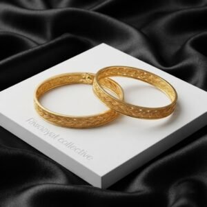 Mohini Traditional Chevron Gold Bangles Pair