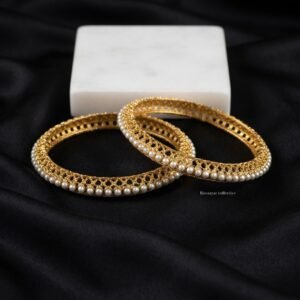 Alankrita Delicate Pearl Lattice Bangles