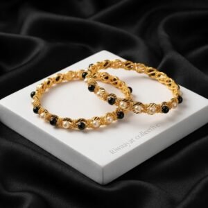 Nayantara Classic Monotone Beaded Bangles Pair